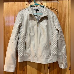Ivory “leather” like jacket